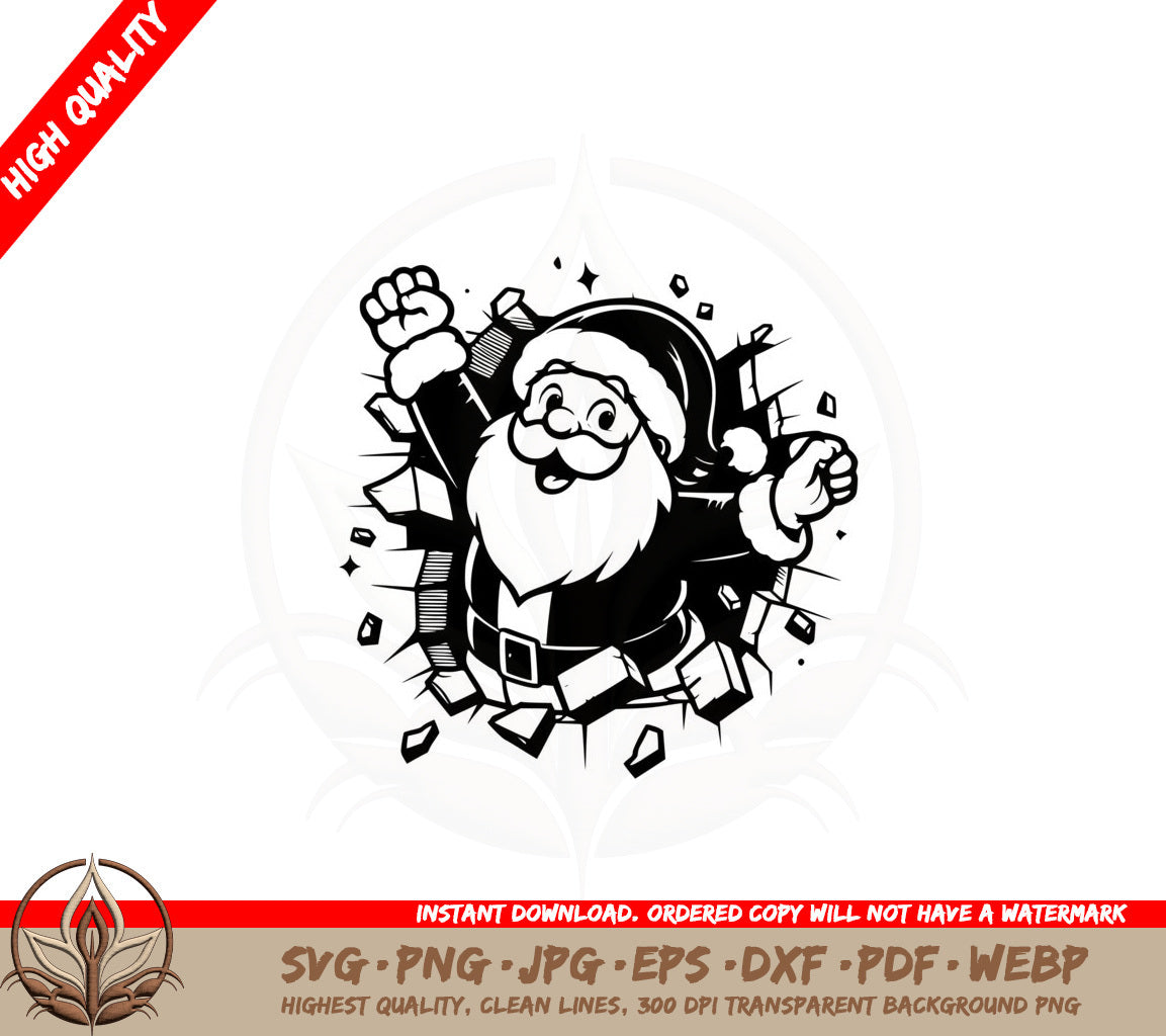 Breakout Santa Claus SVG 