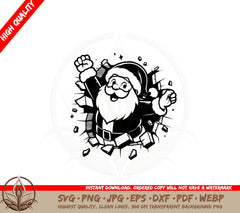 Breakout Santa Claus SVG 