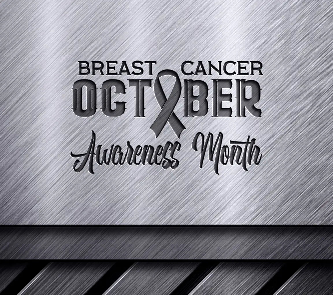 October Breast Cancer Awareness Month Pink Ribbon SVG SVG