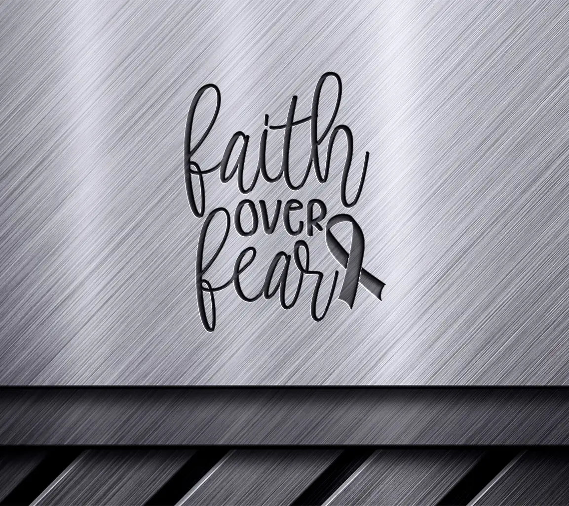 Faith Over Fear Pink Ribbon Breast Cancer SVG SVG