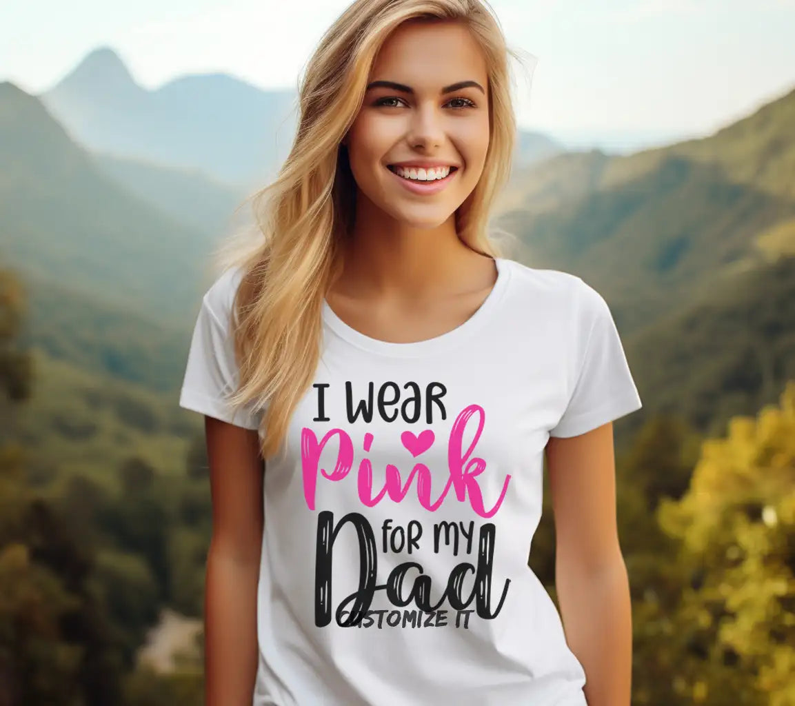 I Wear Pink For My Dad - Breast Cancer Awareness SVG SVG