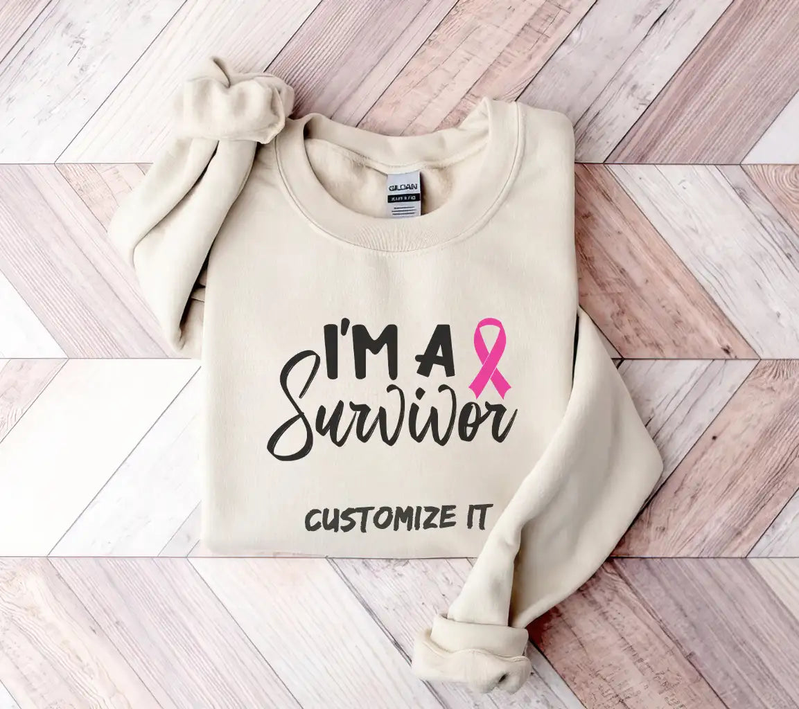 Pink Ribbon Im a Survivor SVG Cut File SVG