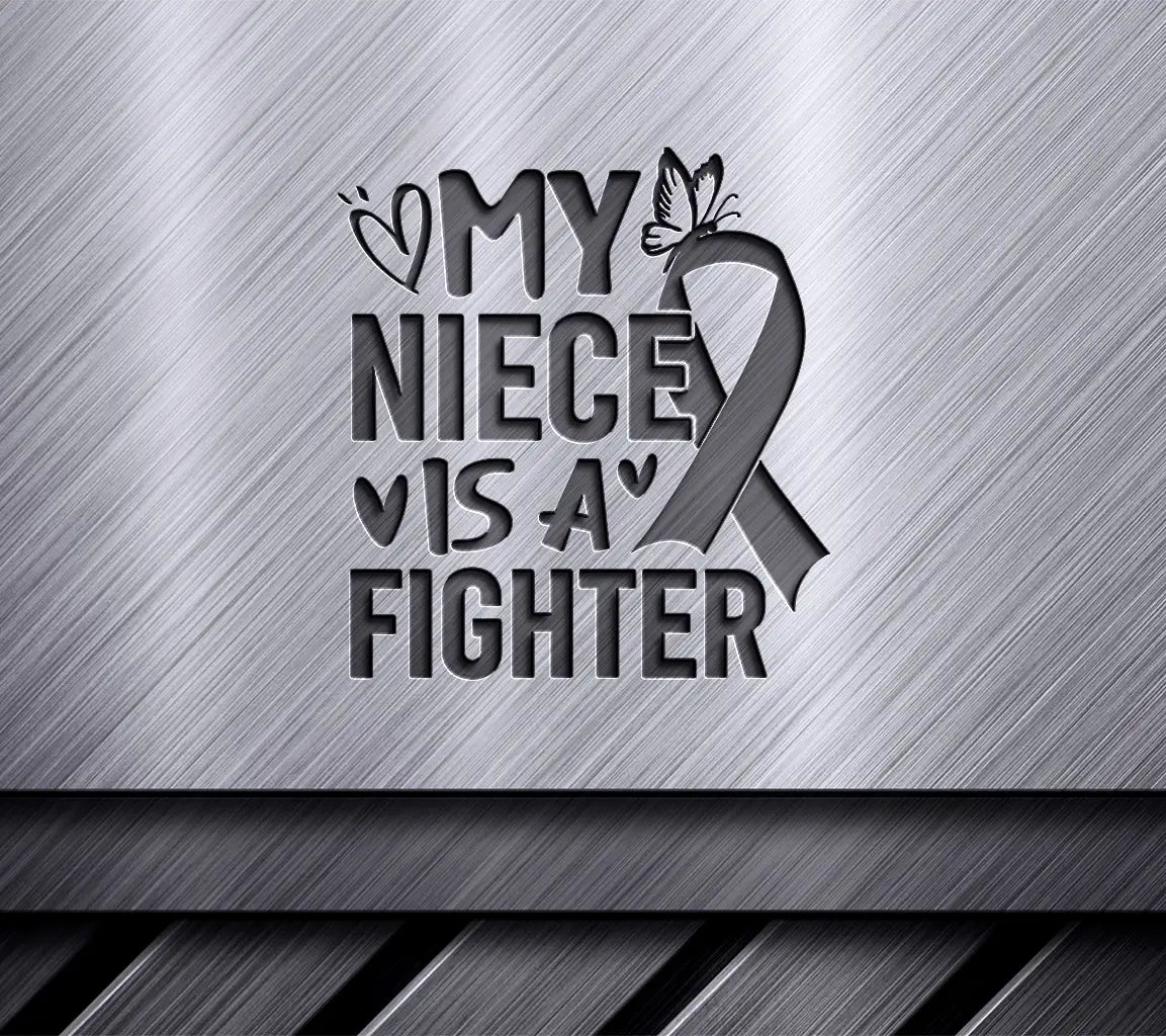 My Niece Is A Fighter Pink Ribbon SVG - Breast Cancer Awareness SVG