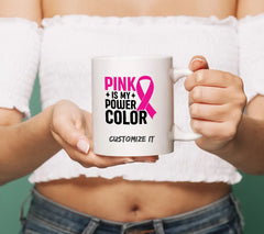 Pink Power Color Ribbon SVG - Breast Cancer Awareness Design SVG