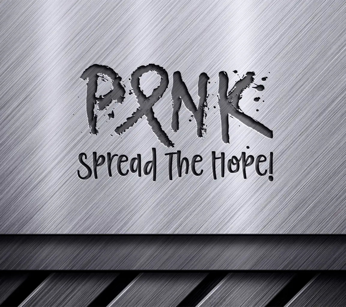 Pink Ribbon Spread the Hope SVG - Breast Cancer Awareness Design SVG