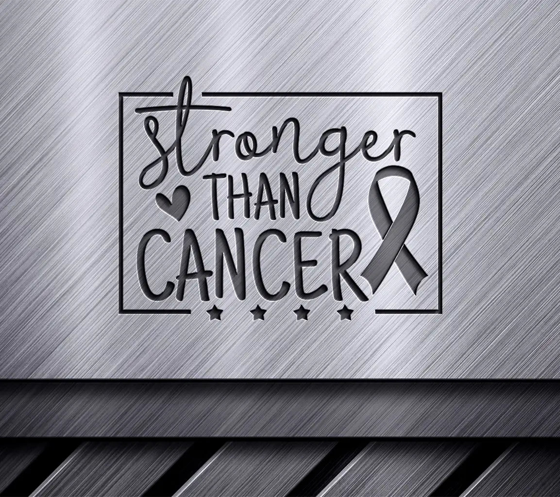 Stronger Than Cancer Pink Ribbon SVG SVG