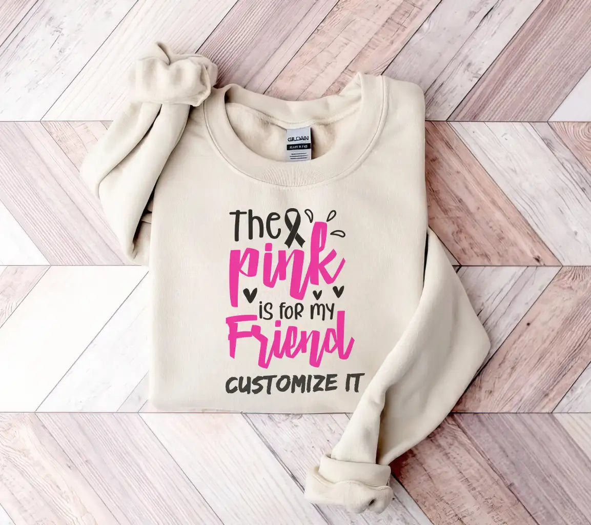 Breast Cancer Awareness Pink Ribbon SVG - The Pink Is For My Friend SVG