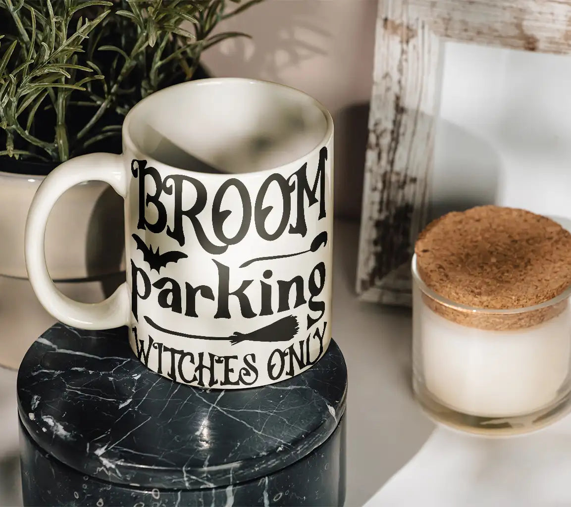 Broom Parking Witches Only Svg