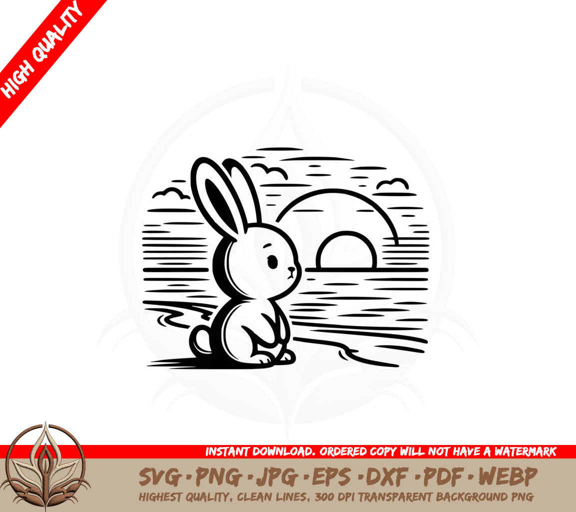 Bunny Sunset SVG 