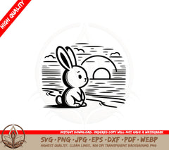 Bunny Sunset SVG 