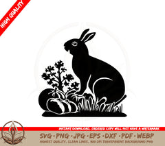 Bunny in the Garden SVG 