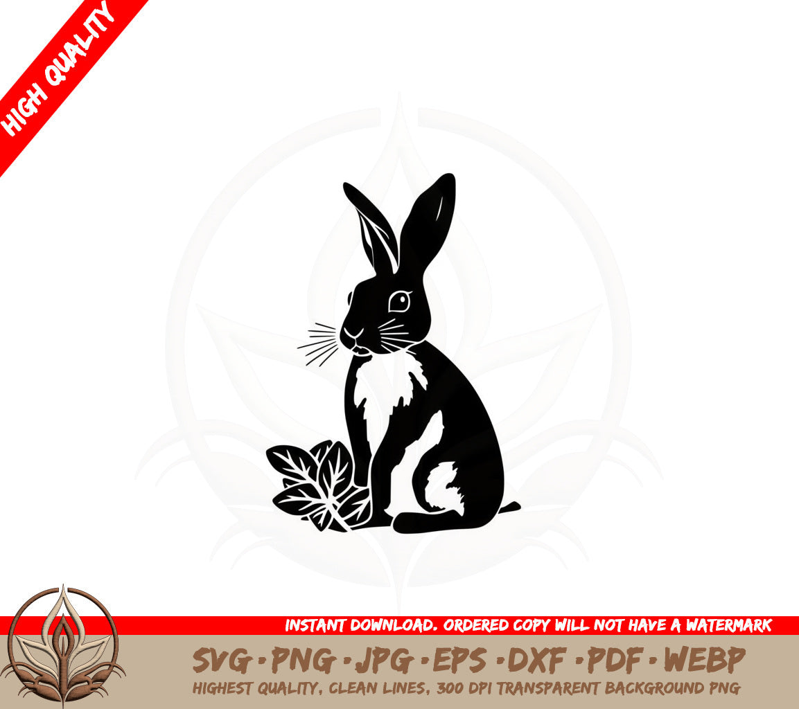 Bunny with Leaves SVG 