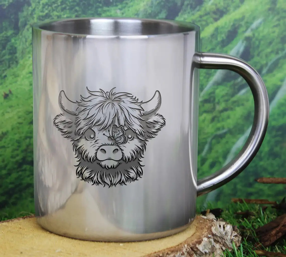 Butterfly Kissed Highland Cow