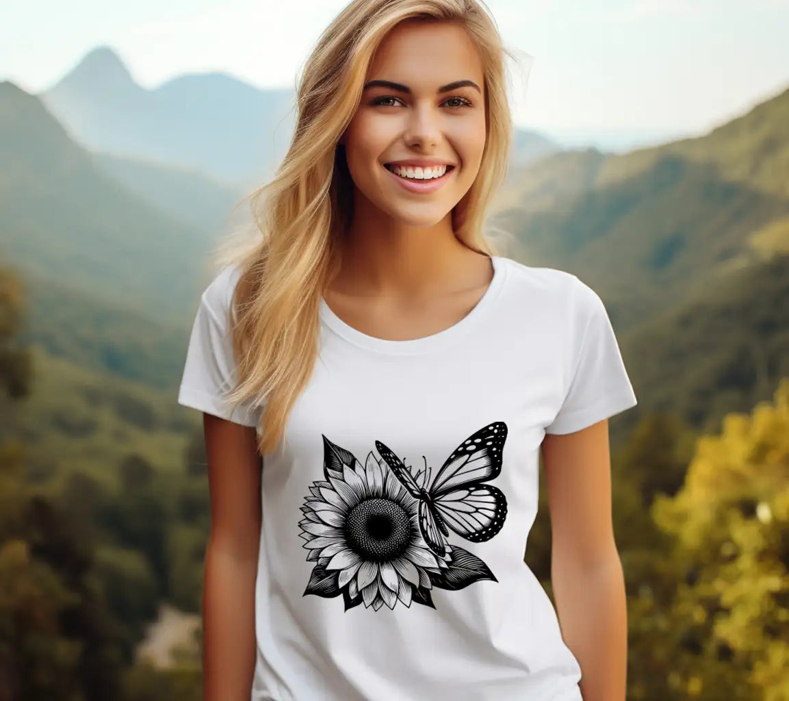 Butterfly Sunflower Perch
