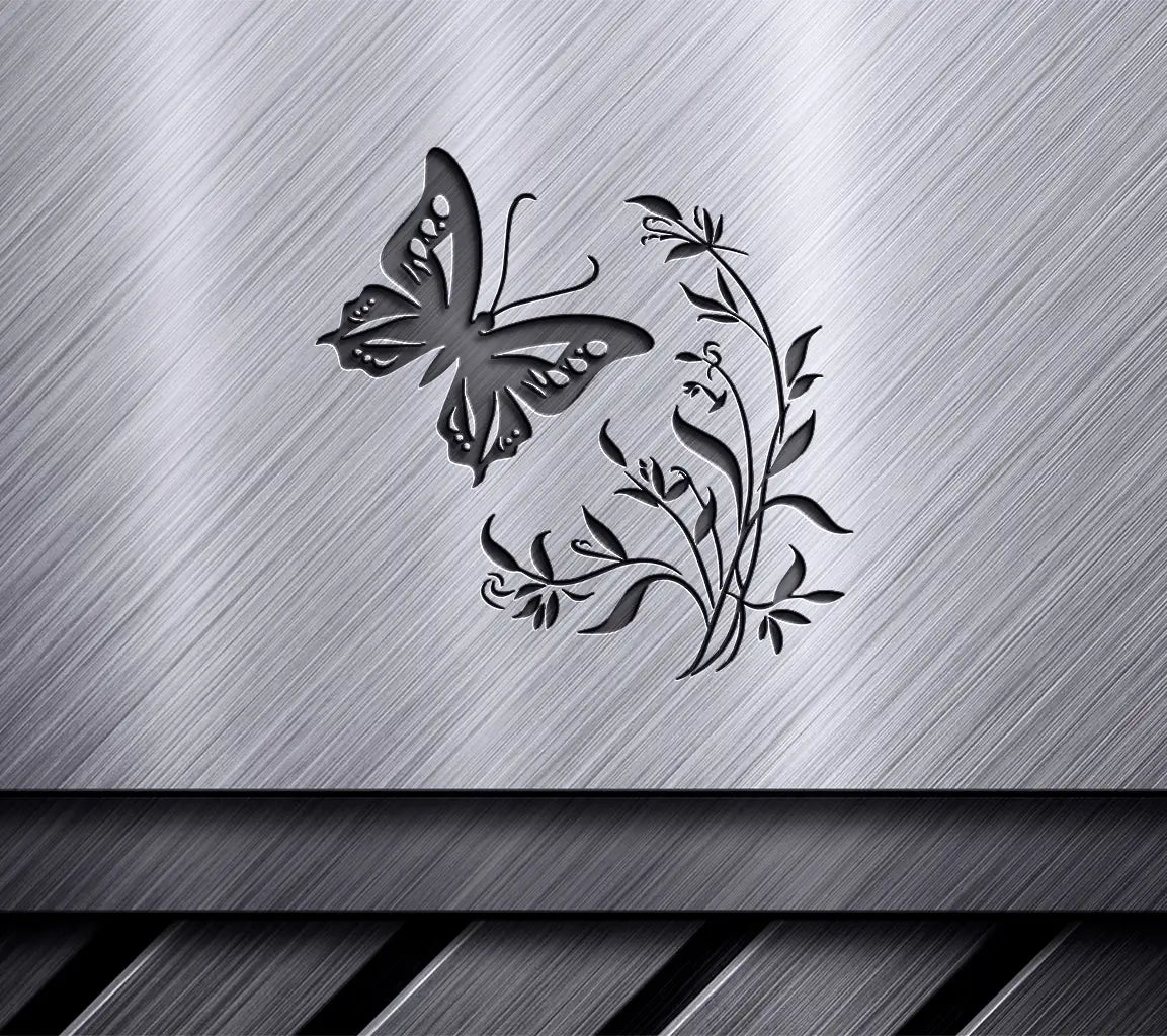 Butterfly And Flora