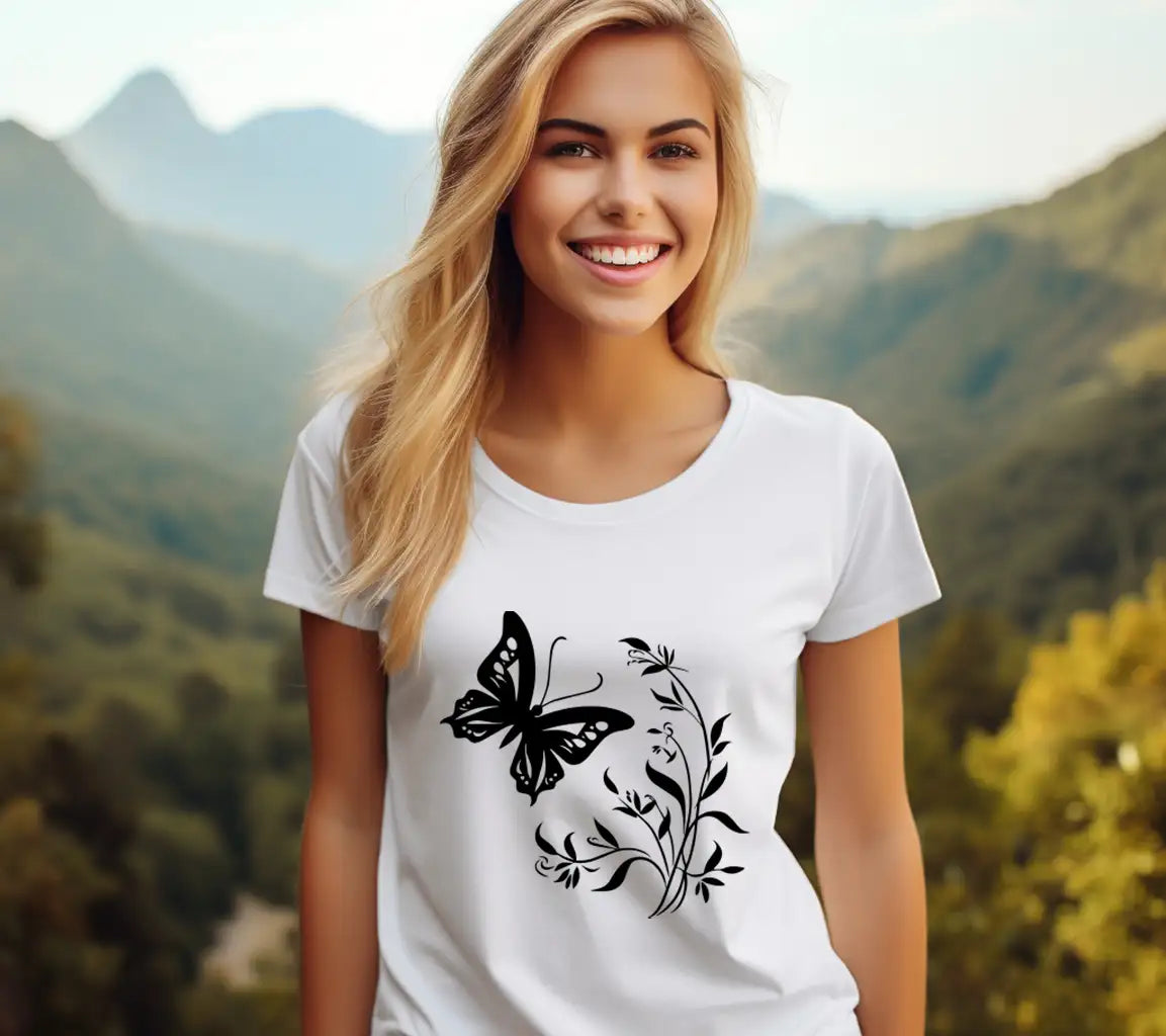 Butterfly And Flora