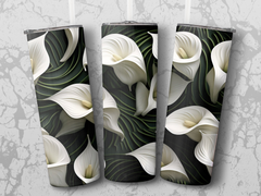Calla Lily 20 oz Skinny Tumbler Wrap Design | Seamless 3D Design | Instant Download PNG - Gabe Atkins Designs