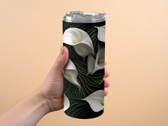 Calla Lily 20 oz Skinny Tumbler Wrap Design | Seamless 3D Design | Instant Download PNG - Gabe Atkins Designs