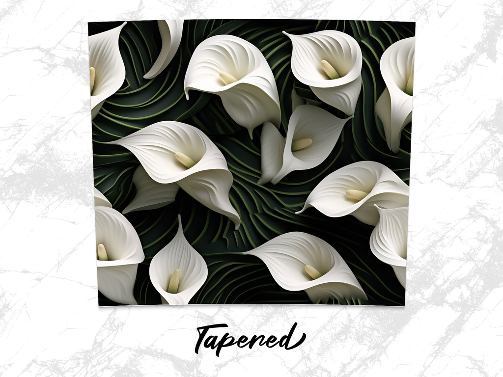 Calla Lily 20 oz Skinny Tumbler Wrap Design | Seamless 3D Design | Instant Download PNG - Gabe Atkins Designs