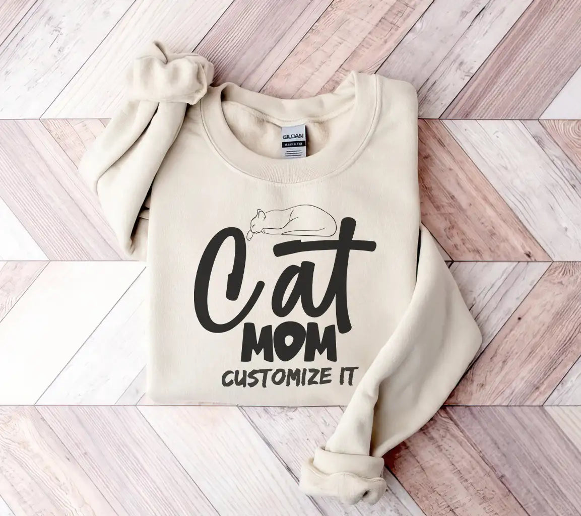  Cat Mom SVG - Sleeping Cat Illustration SVG
