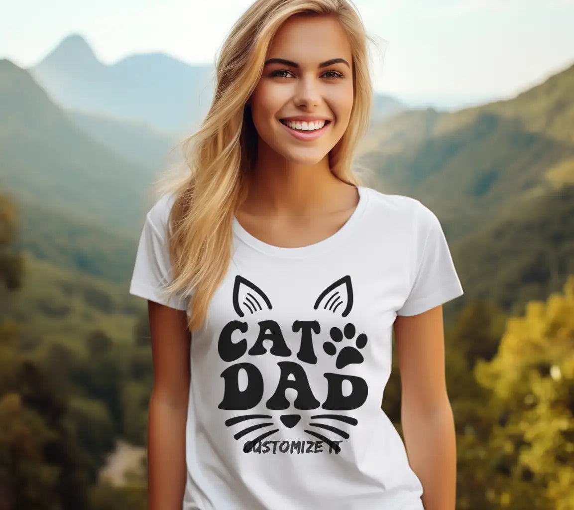  Cat Dad Silhouette SVG - Cat Quote Design SVG
