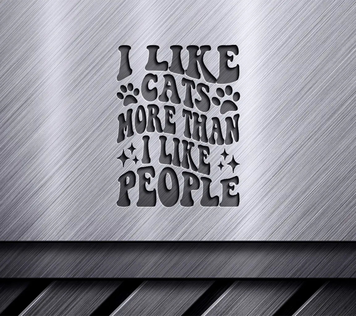 I Like Cats More Than People  SVG Poster SVG
