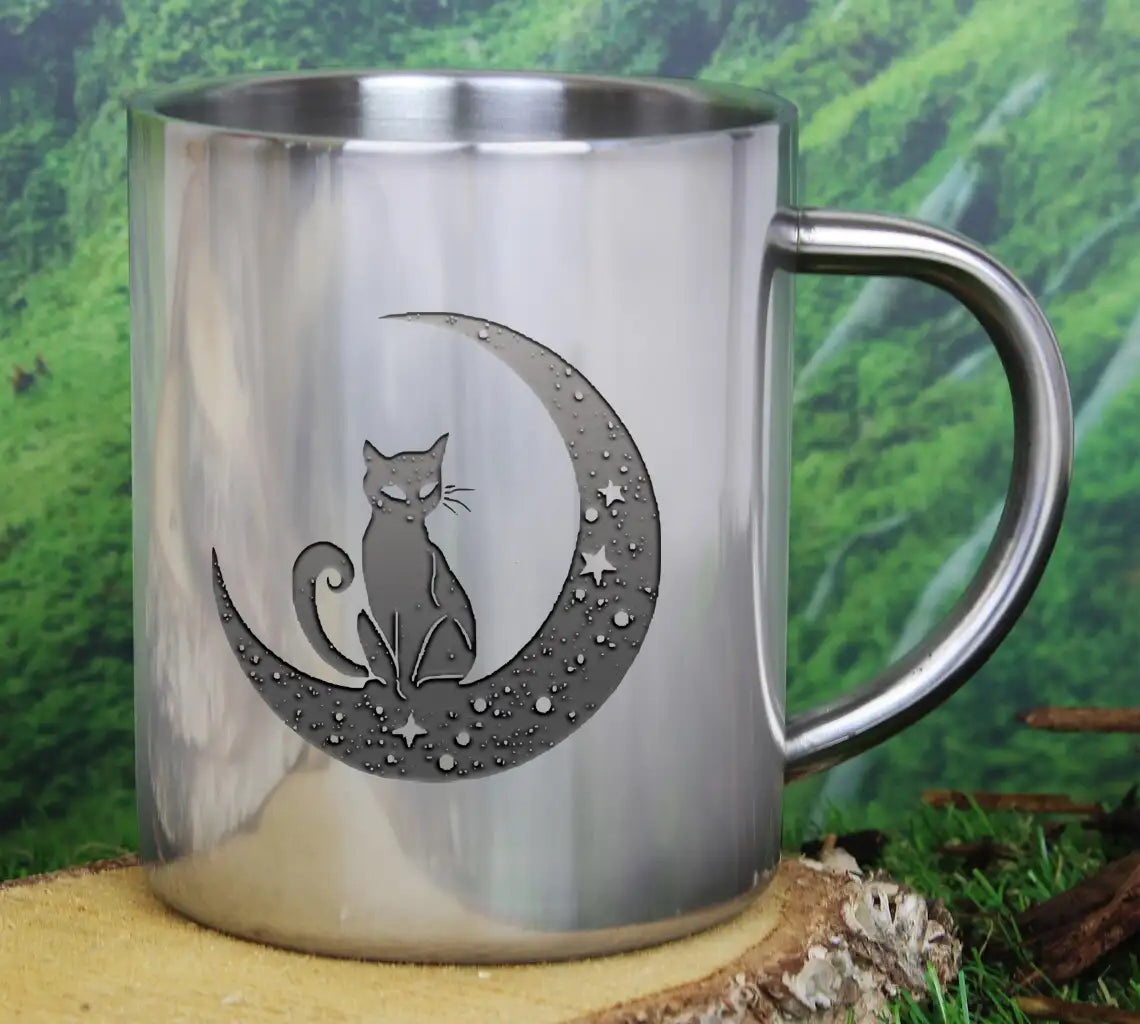 Cat In Crescent Moon