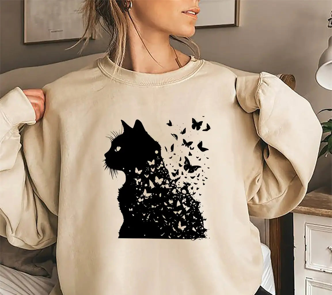Cat With Butterflies