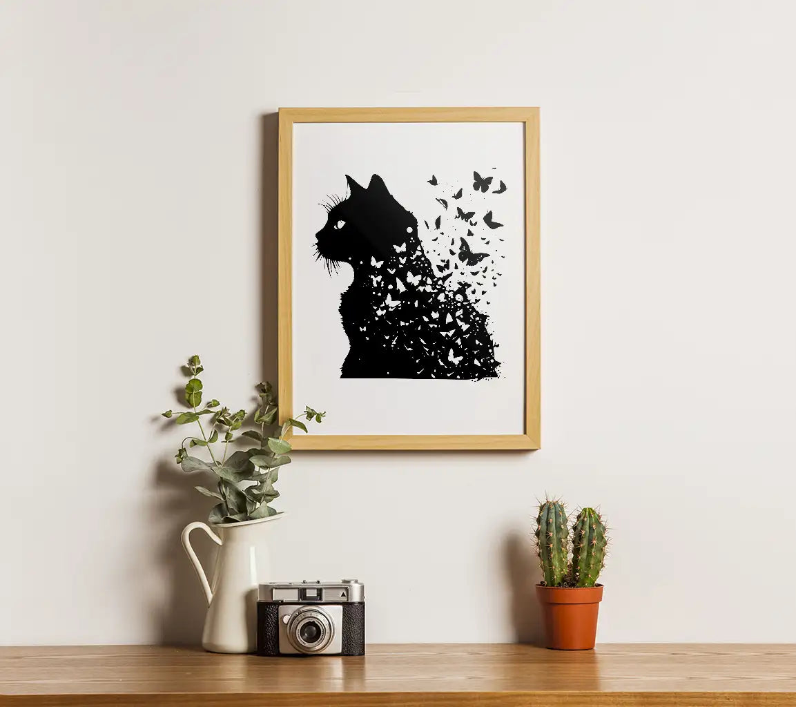 Cat With Butterflies