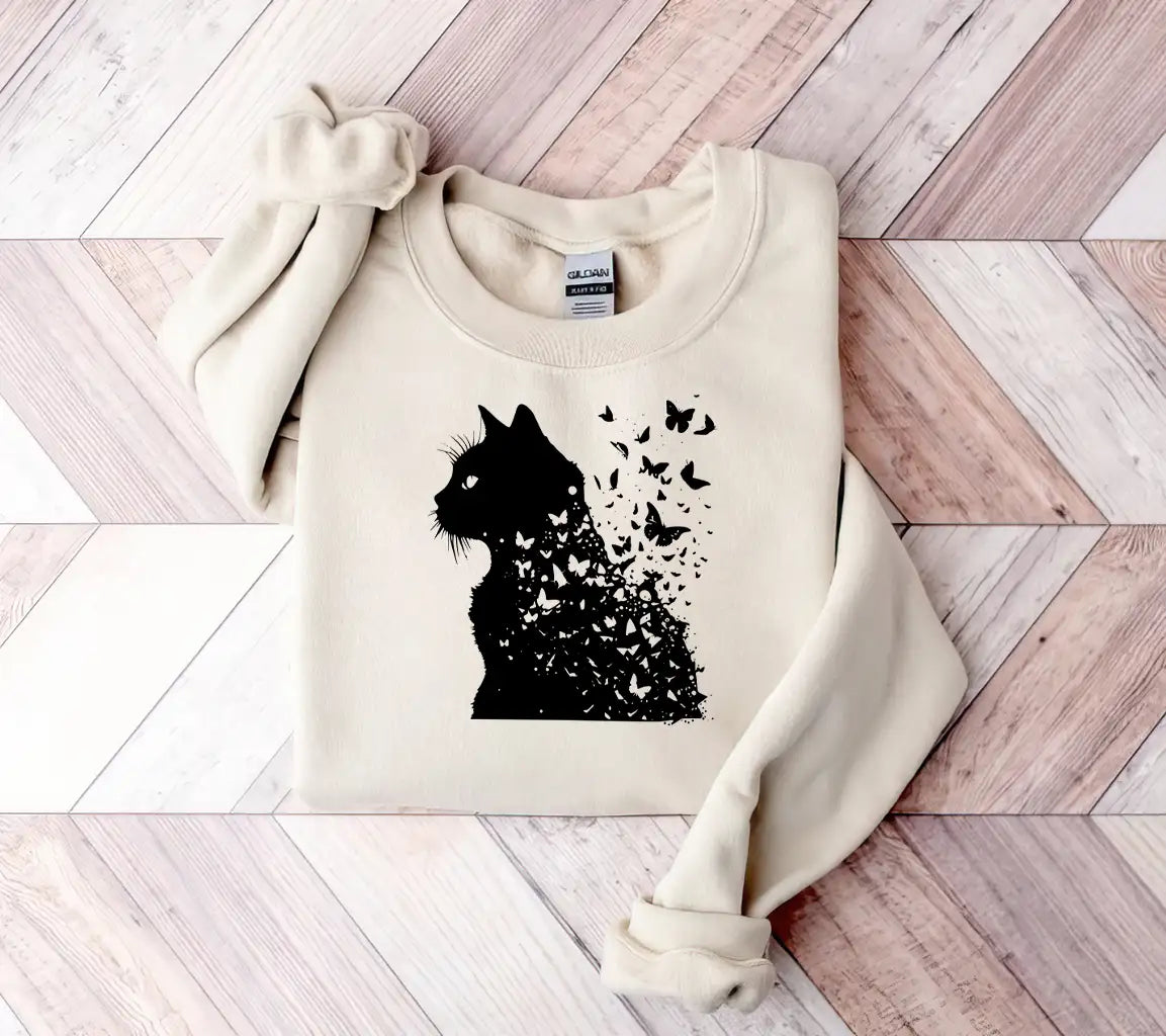 Cat With Butterflies