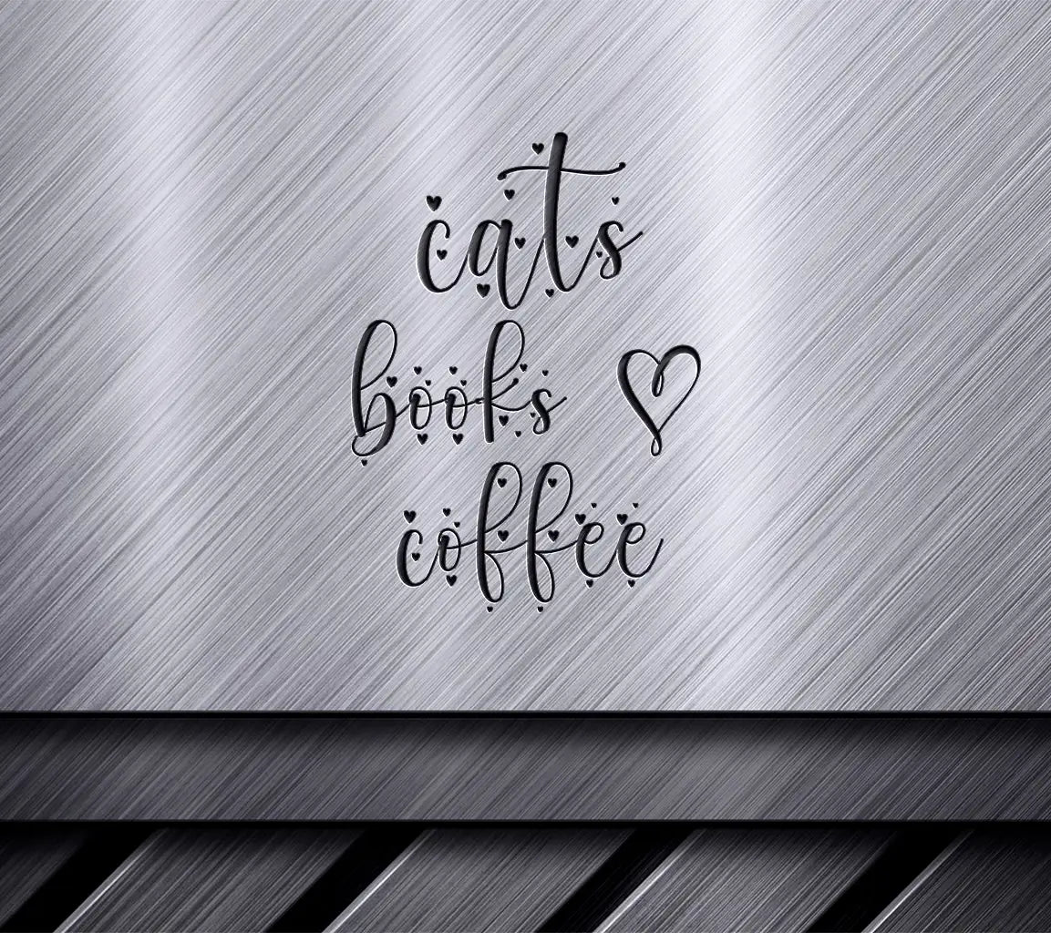  Cat, Book, Coffee SVG Design SVG
