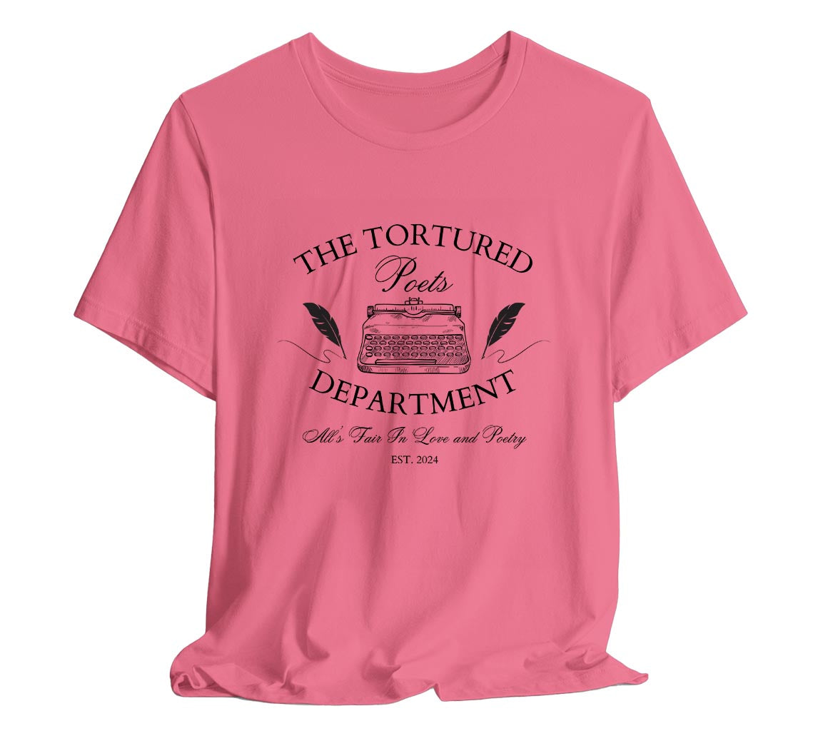 TTPD Typewriter Tee -  All Is Fair In Love And Poetry TTPD Typewriter Heliconia 