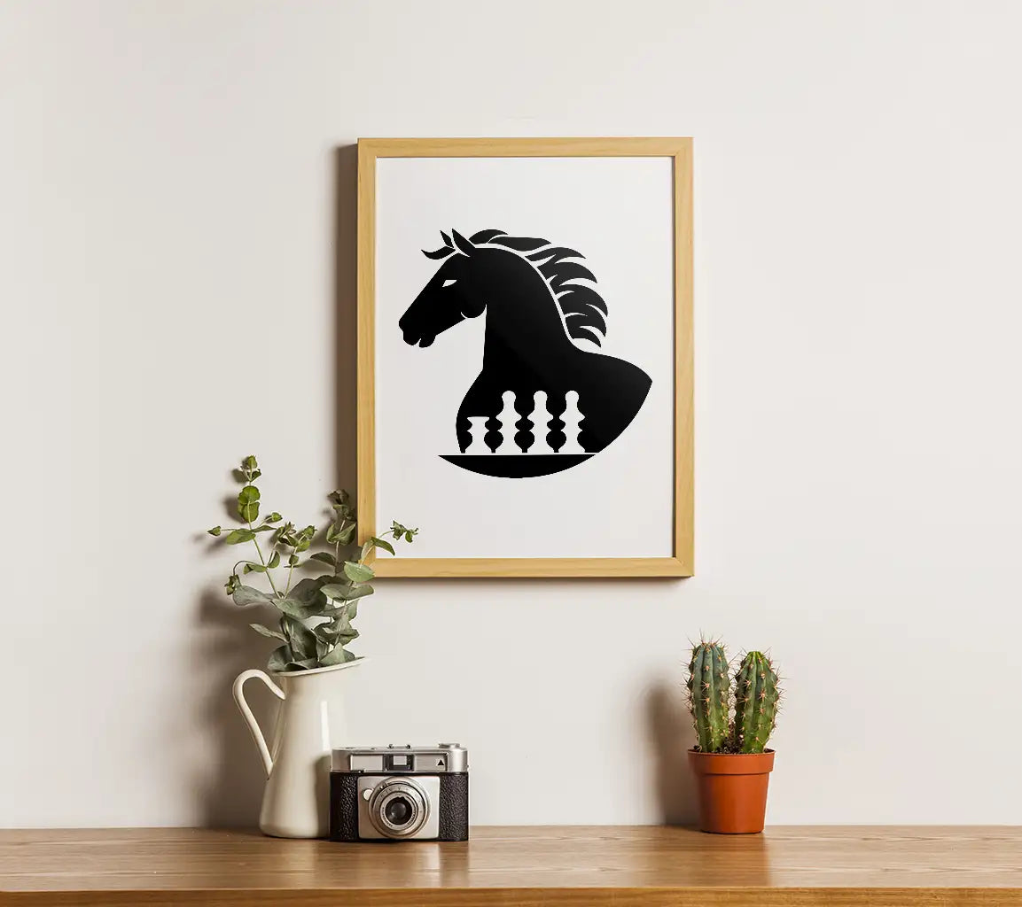 Chess Minimalist And Flat Logo Vector Illustration