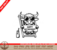 Chill Cow Retirement SVG