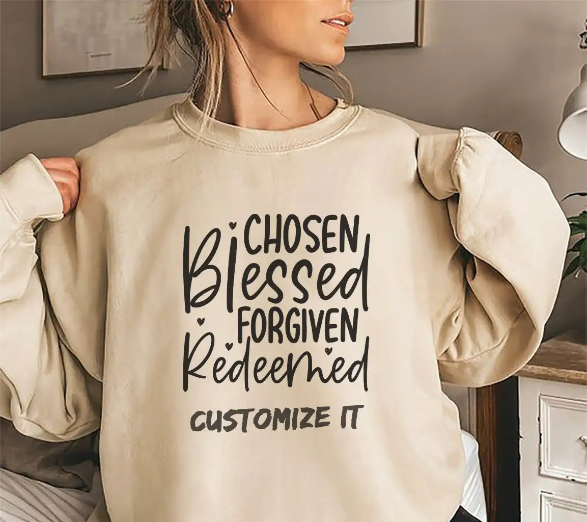 Christian SVG Design - Chosen, Blessed, Forgiven, Redeemed SVG