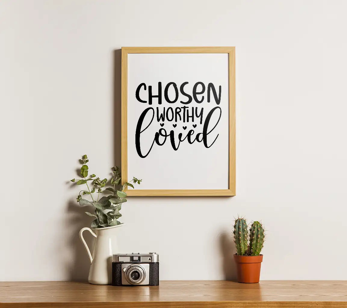 Christian Chosen Worthy Loved  SVG Quote SVG