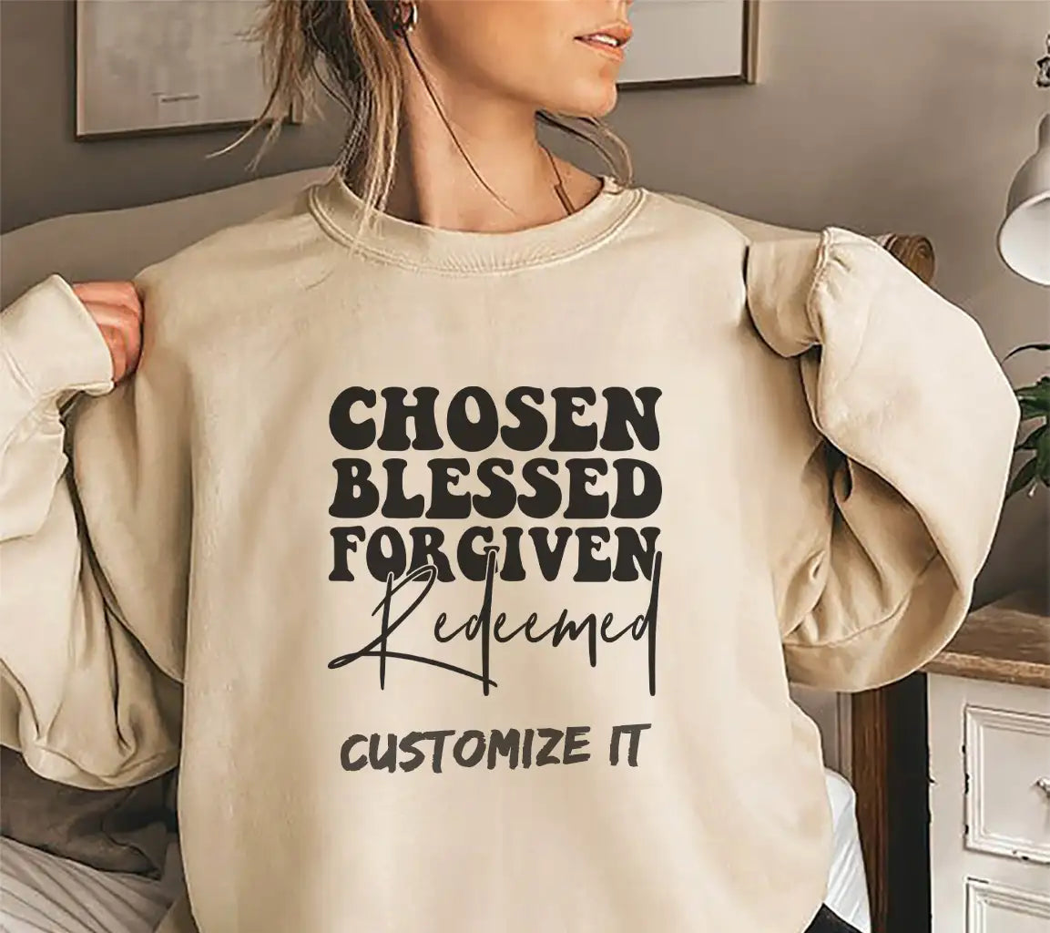 Chosen Blessed Forgiven Redeemed SVG - Christian Design SVG