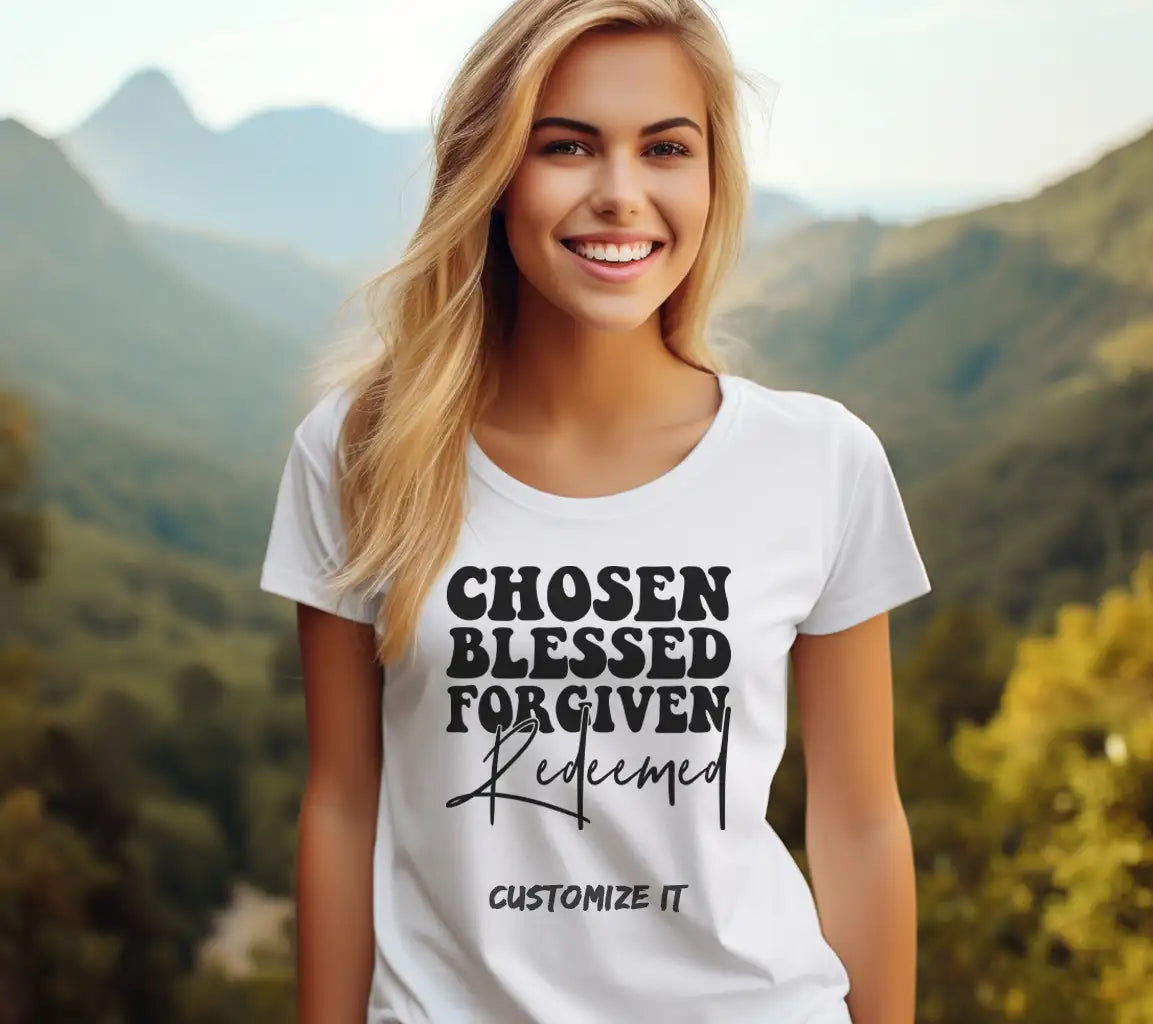 Chosen Blessed Forgiven Redeemed SVG - Christian Design SVG