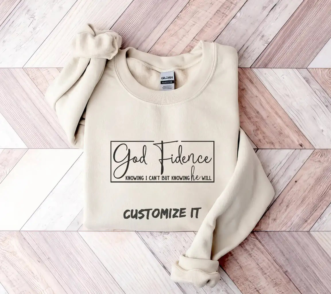 Christian Faith SVG - God Confidence Knowing I Cant But Knowing He Will SVG