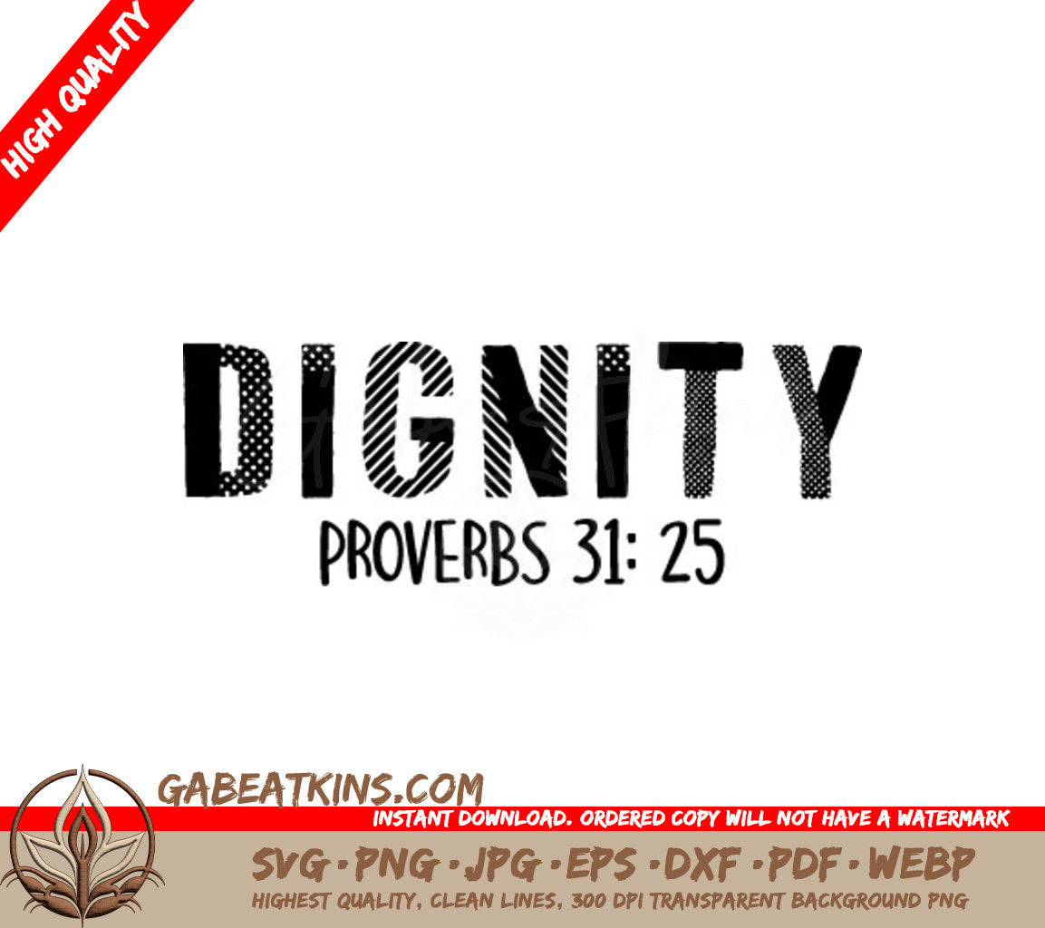 Christian Dignity Proverbs SVG -  Design SVG