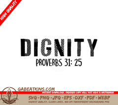Christian Dignity Proverbs SVG -  Design SVG