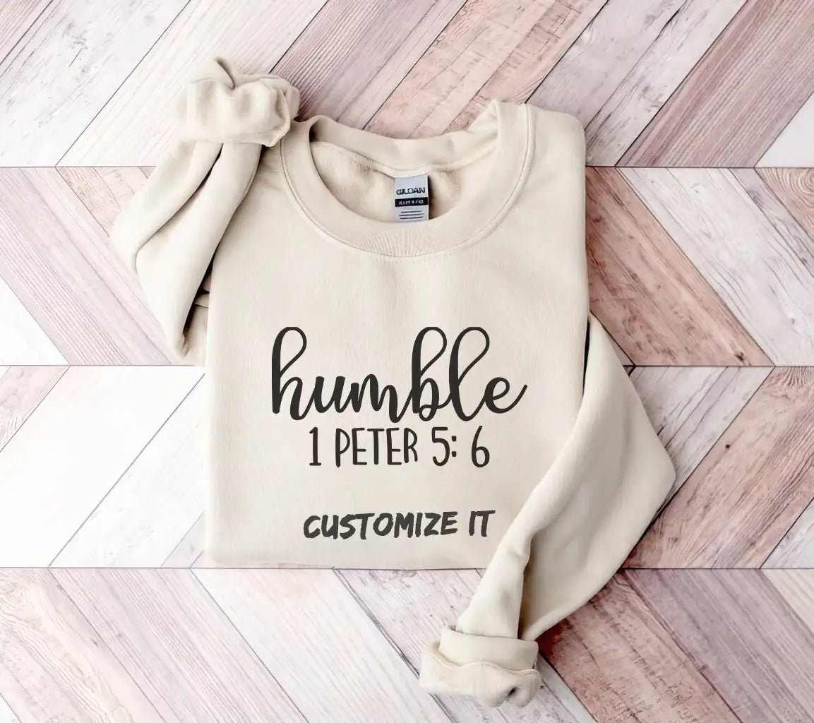 Humble Cursive SVG - Christian Design (1 Peter 56) SVG