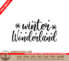  Winter Wonderland SVG with Snowflakes - Christmas Design SVG