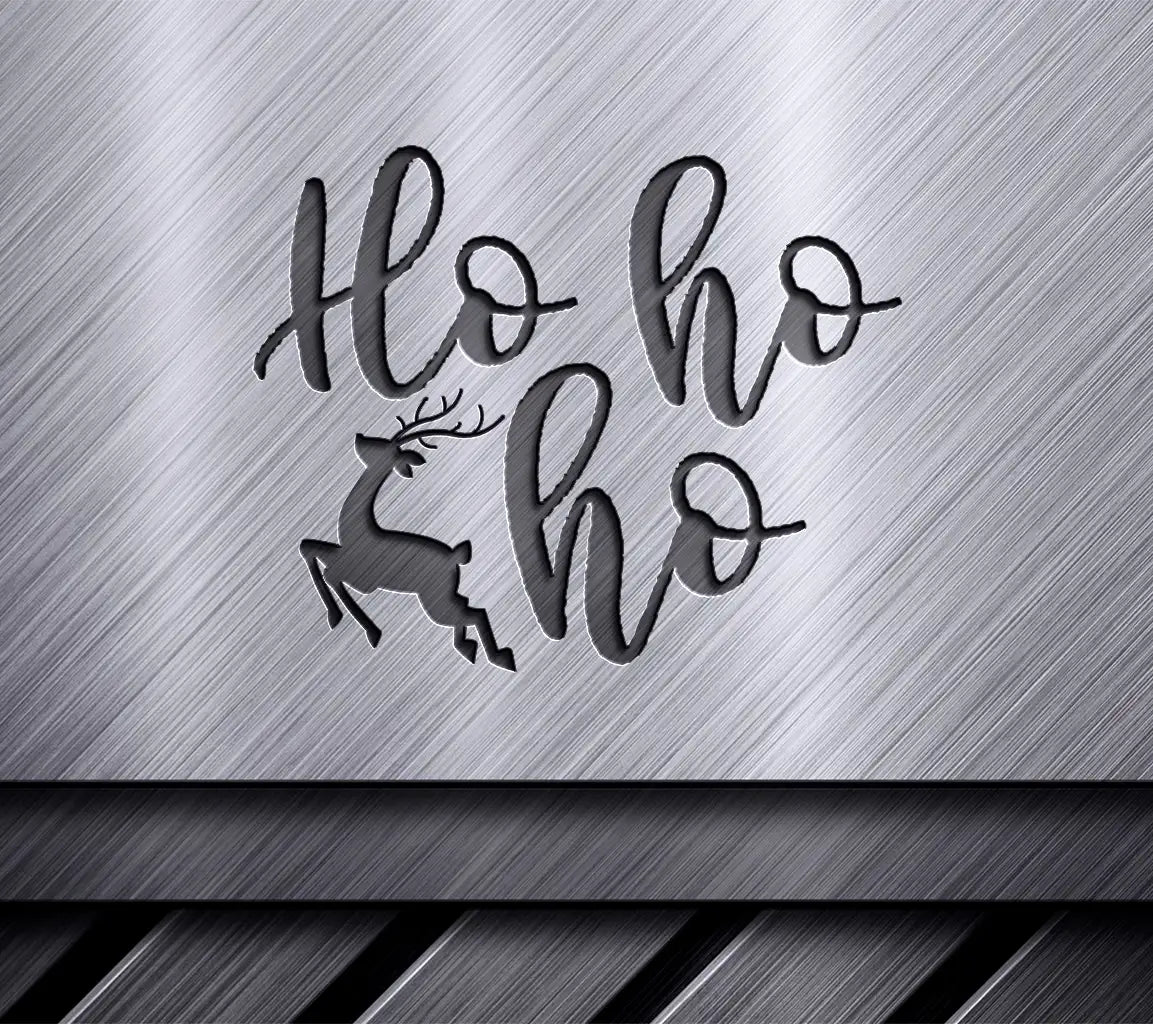  Reindeer Silhouette Ho Ho Ho SVG Christmas Design SVG