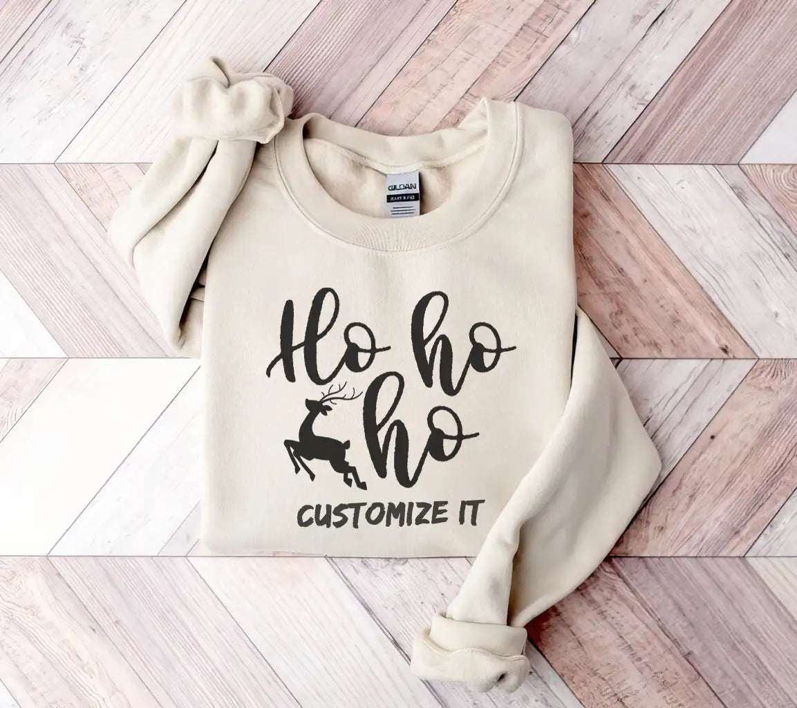 Reindeer Silhouette Ho Ho Ho SVG Christmas Design SVG