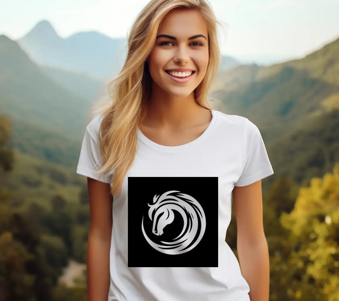 Circular Horse Head Logo Vector Brand Logo