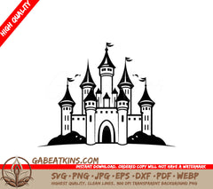  Castle with Flags SVG - Mini Truck Design Design SVG