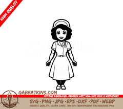 Smiling Nurse SVG  Compassionate Support Icon SVG