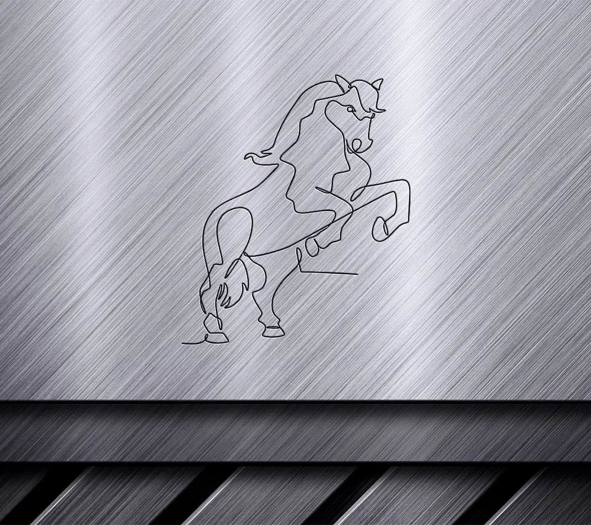 Continuous Line Drawing Of Horse