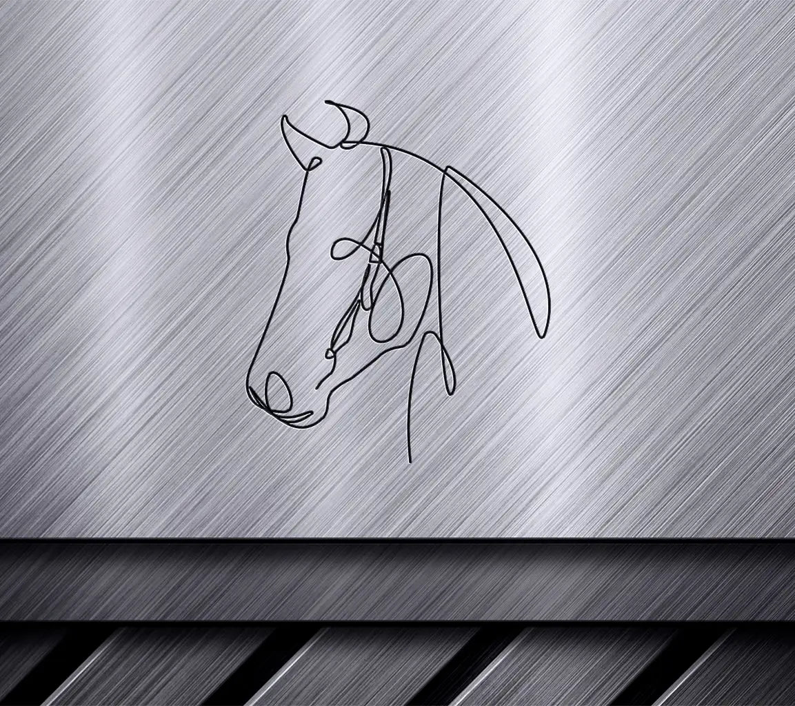 Continuous Line Hand Drawing Vector Illustration Horse Art